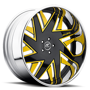 Forziano 5 Black and Yellow with Chrome Lip