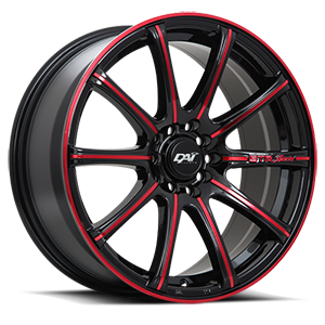 A-Team 5 Gloss Black with Red Line