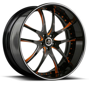 SV40-S 5 Black and Orange with Silver Pinstripe